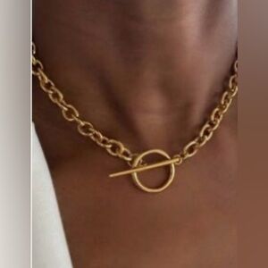 NEW!! Gold Chunky Toggle Chain Necklace – 16”